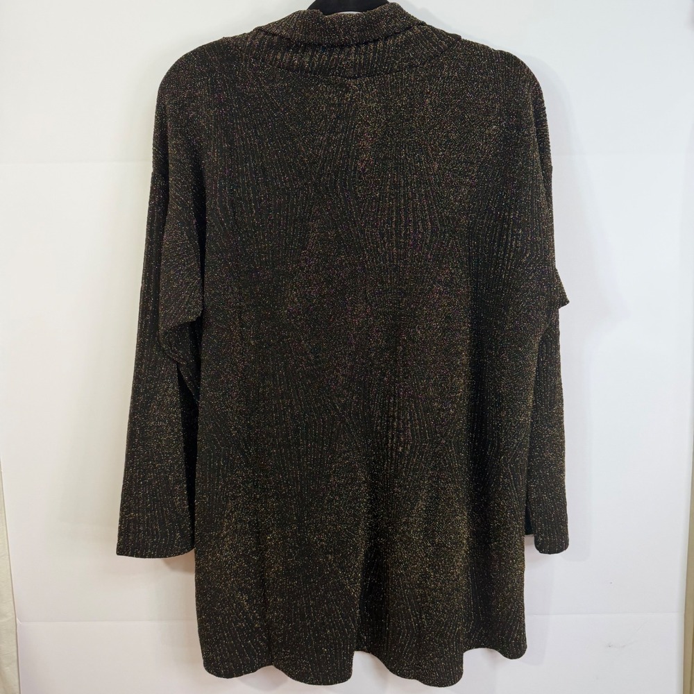 Karen Kane‎ On The Town Turtle Neck Metallic Knit Top 2X NWT Quiet Luxury - Picture 8 of 9